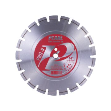 Pearl Abrasive 14 x .125 x 1, 20mm Pearl P2 Pro-V™ Asphalt & Green Concrete Segmented Blade, 10mm Rim