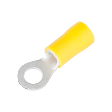 #12-#10 AWG (5 mm²) Vinyl-Insulated Ring Terminals (8 to 10 Stud)