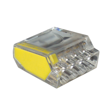 100 Yellow 4-Port PushGard Push-in Wire Connector