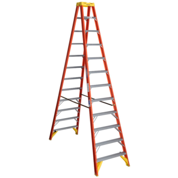 T6212 12 ft Type IA Fiberglass Twin Ladder