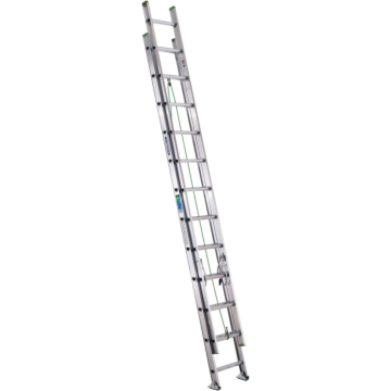 D1224-2 24 ft Type II Aluminum D-Rung Extension Ladder