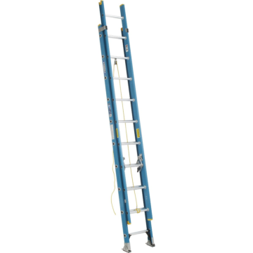 D6020-2 20 ft Type I Fiberglass D-Rung Extension Ladder
