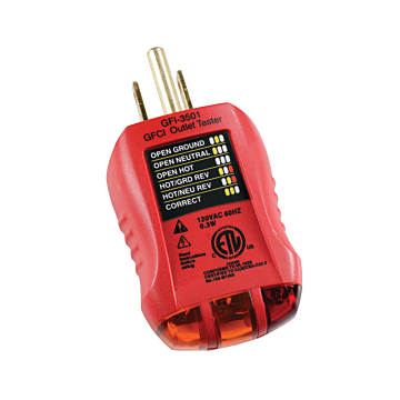 Ground Fault Receptacle Tester and Circuit Analyzer