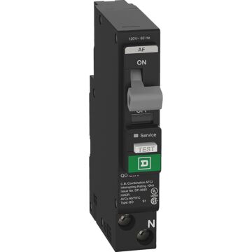 Square D 1-Pole 15A, 120 VAC Plug-In Mini Circuit Breaker