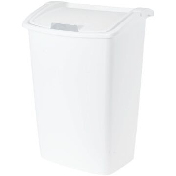 Rubbermaid 10 Gal. White Wastebasket with Lid
