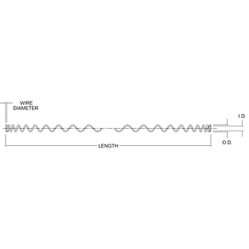 CENTURY SPRING 1-3/4 in 36 in Carbon Steel Compression Spring