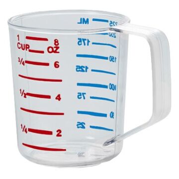 Rubbermaid 8 oz Polycarbonate Clear Measuring Cup