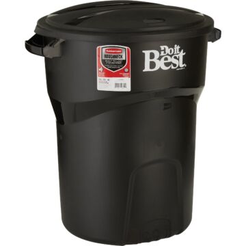 Do it Best Roughneck 32 Gal. Black Trash Can with Lid