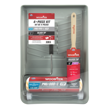 WOOSTER Pro/Doo-Z FTP Silver Tip Paint Roller Kit - 9 in. x 3/8 in. Nap