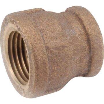 Anderson Metals Threaded Reducing Brass Coupling - 1/4 in. x 1/8 in.