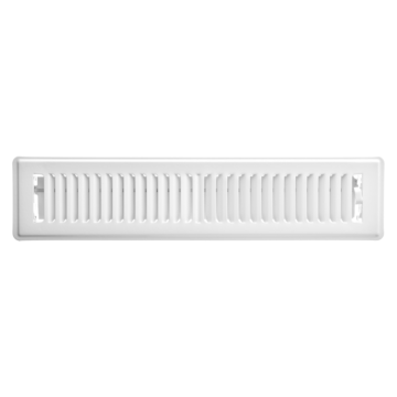 Imperial 2-1/4-in x 14-in Floor Register, Steel, Louvered, White