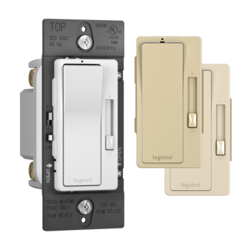 Pass & Seymour radiant® Tru-Universal Single Pole/3-Way Dimmer, Tri-Color