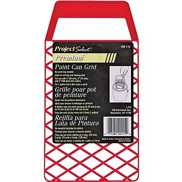 Linzer Bucket Grid, 9 in L, 4-3/4 in W, Plastic, Red, For: 1 gal Can