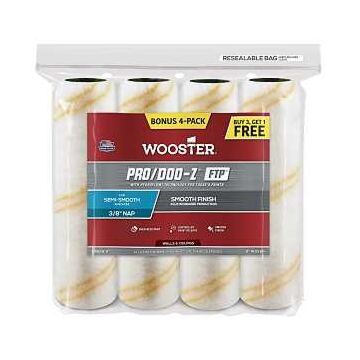 WOOSTER Pro/Doo-Z FTP 9 in. x 3/8 in. Nap Woven Fabric Roller Cover (4 pk)
