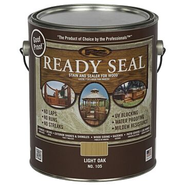 Ready Seal No. 105 Exterior Stain & Sealer, Light Oak, 1 Gallon