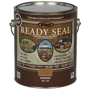 Ready Seal No. 120 Exterior Stain & Sealer, Redwood, 1 Gallon