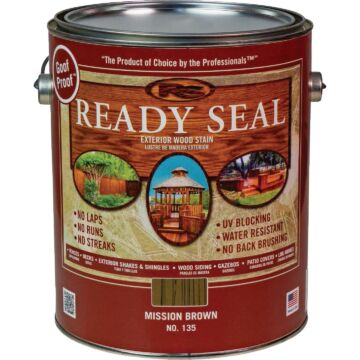 Ready Seal No. 135 Exterior Stain & Sealer, Mission Brown, 1 Gallon