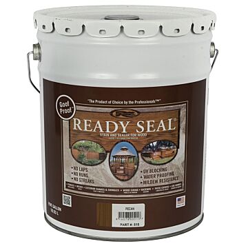 Ready Seal No. 515 Exterior Stain & Sealer, Pecan, 5 Gallon Pail