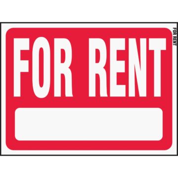 HY-KO Hy-Ko Plastic Sign, For Rent