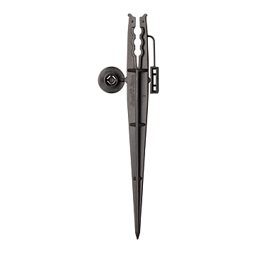 Rain Bird TS25/10PS Drip Irrigation 1/4" Tubing Stake with Bug Cap Diffuser and Locking Cap, 10-Pack