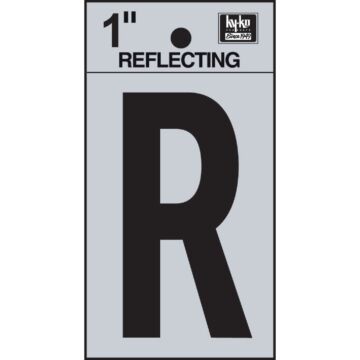 HY-KO Hy-Ko Vinyl 1 In. Reflective Adhesive Letter, R