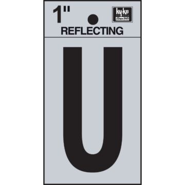 HY-KO Hy-Ko Vinyl 1 In. Reflective Adhesive Letter, U