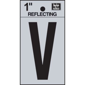 HY-KO Hy-Ko Vinyl 1 In. Reflective Adhesive Letter, V