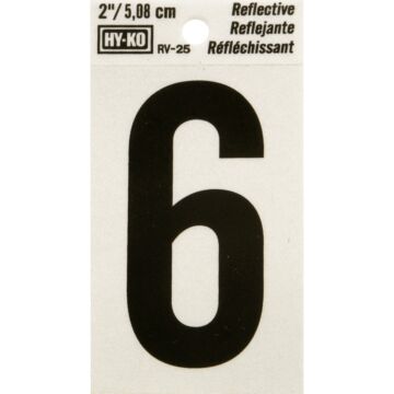 HY-KO Hy-Ko Vinyl 2 In. Reflective Adhesive Number Six