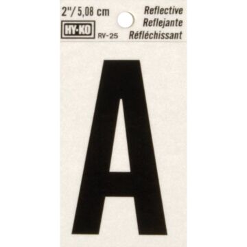 Hy-Ko Vinyl 2 In. Reflective Adhesive Letter, A