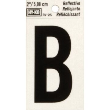 HY-KO Hy-Ko Vinyl 2 In. Reflective Adhesive Letter, B