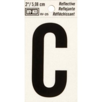 HY-KO Hy-Ko Vinyl 2 In. Reflective Adhesive Letter, C