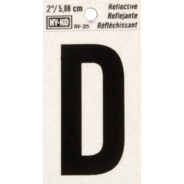 HY-KO Hy-Ko Vinyl 2 In. Reflective Adhesive Letter, D