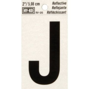 HY-KO Hy-Ko Vinyl 2 In. Reflective Adhesive Letter, J