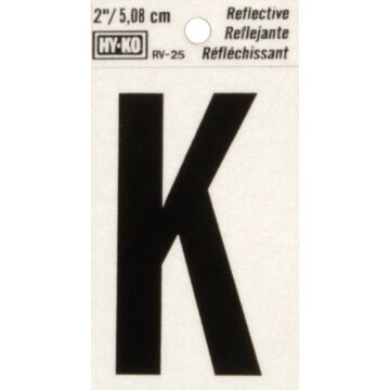 HY-KO Hy-Ko Vinyl 2 In. Reflective Adhesive Letter, K