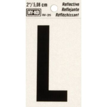 HY-KO Hy-Ko Vinyl 2 In. Reflective Adhesive Letter, L