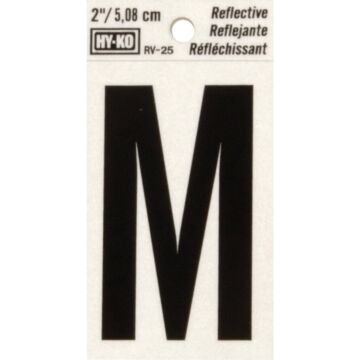 HY-KO Hy-Ko Vinyl 2 In. Reflective Adhesive Letter, M