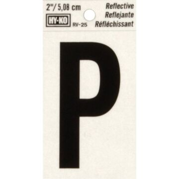 HY-KO Hy-Ko Vinyl 2 In. Reflective Adhesive Letter, P