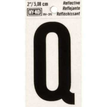 HY-KO Hy-Ko Vinyl 2 In. Reflective Adhesive Letter, Q