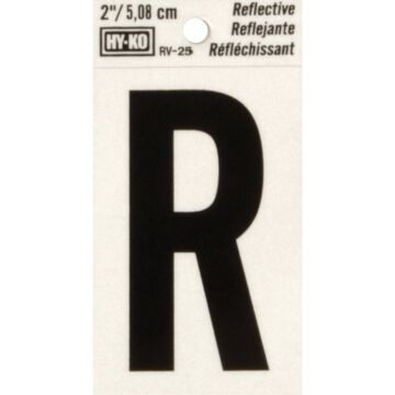 HY-KO Hy-Ko Vinyl 2 In. Reflective Adhesive Letter, R