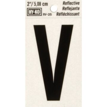 Hy-Ko Vinyl 2 In. Reflective Adhesive Letter, V