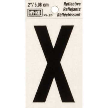 HY-KO Hy-Ko Vinyl 2 In. Reflective Adhesive Letter, X