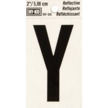 HY-KO Hy-Ko Vinyl 2 In. Reflective Adhesive Letter, Y