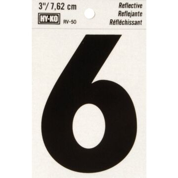 HY-KO Hy-Ko Vinyl 3 In. Reflective Adhesive Number Six