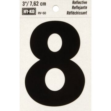 HY-KO Hy-Ko Vinyl 3 In. Reflective Adhesive Number Eight