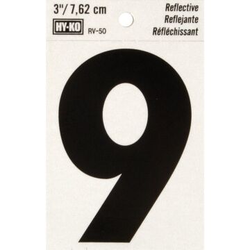 HY-KO Hy-Ko Vinyl 3 In. Reflective Adhesive Number Nine