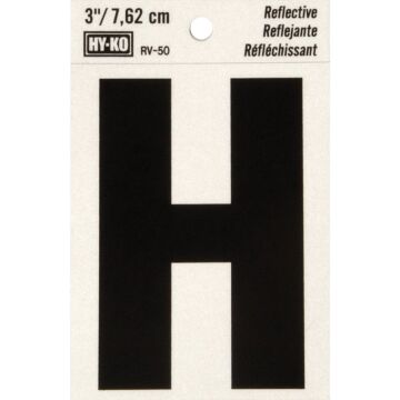 HY-KO Hy-Ko Vinyl 3 In. Reflective Adhesive Letter, H