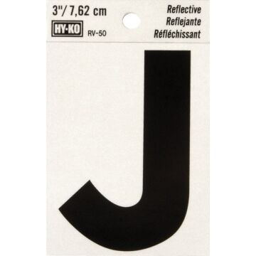 HY-KO Hy-Ko Vinyl 3 In. Reflective Adhesive Letter, J