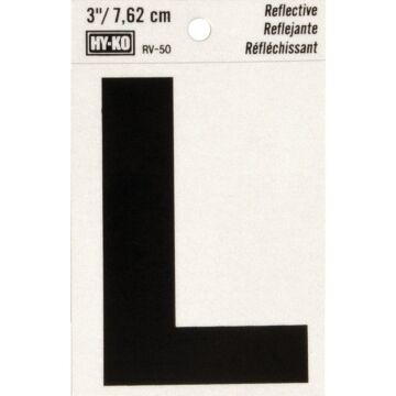 HY-KO Hy-Ko Vinyl 3 In. Reflective Adhesive Letter, L
