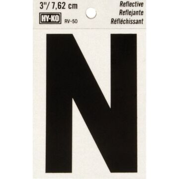 HY-KO Hy-Ko Vinyl 3 In. Reflective Adhesive Letter, N