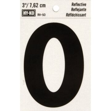 HY-KO Hy-Ko Vinyl 3 In. Reflective Adhesive Number Zero